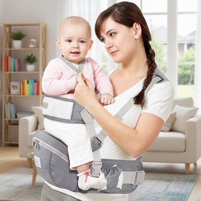 Porte bebe Sécurité renforcée: Système de fixation double avec boucles de sécurité certifiées
