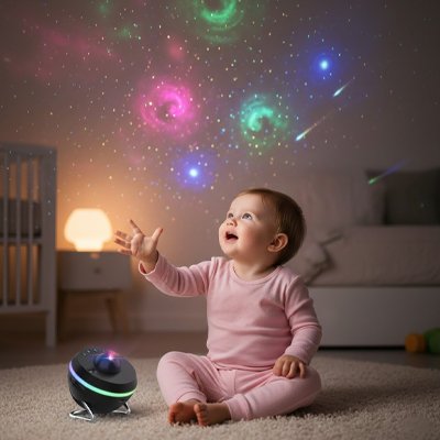 Projecteur enfant Rotation automatique: projections animées en mouvement continu créant un spectacle lumineux apaisant et captivant