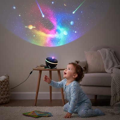Projecteur enfant Stimulation visuelle: éveille la curiosité et l'imagination avec des visuels astronomiques réalistes