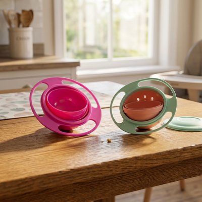Vaisselle bebe Couvercle amovible transparent: permet de transporter la nourriture en toute sécurité et de conserver les aliments