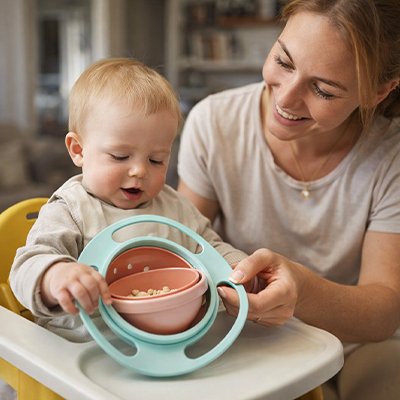 Vaisselle bebe Matériau sans BPA: garantit une utilisation saine et sécurisée pour l'alimentation des tout-petits