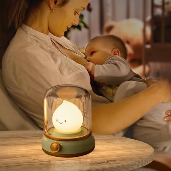 Veilleuse bébé Éclairage tamisé adapté à l'allaitement: suffisant pour les soins de nuit sans perturber bébé