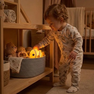 Veilleuse bébé Portable et sans fil: peut être transporté partout dans la maison et utilisé comme compagnon de jeu en journée